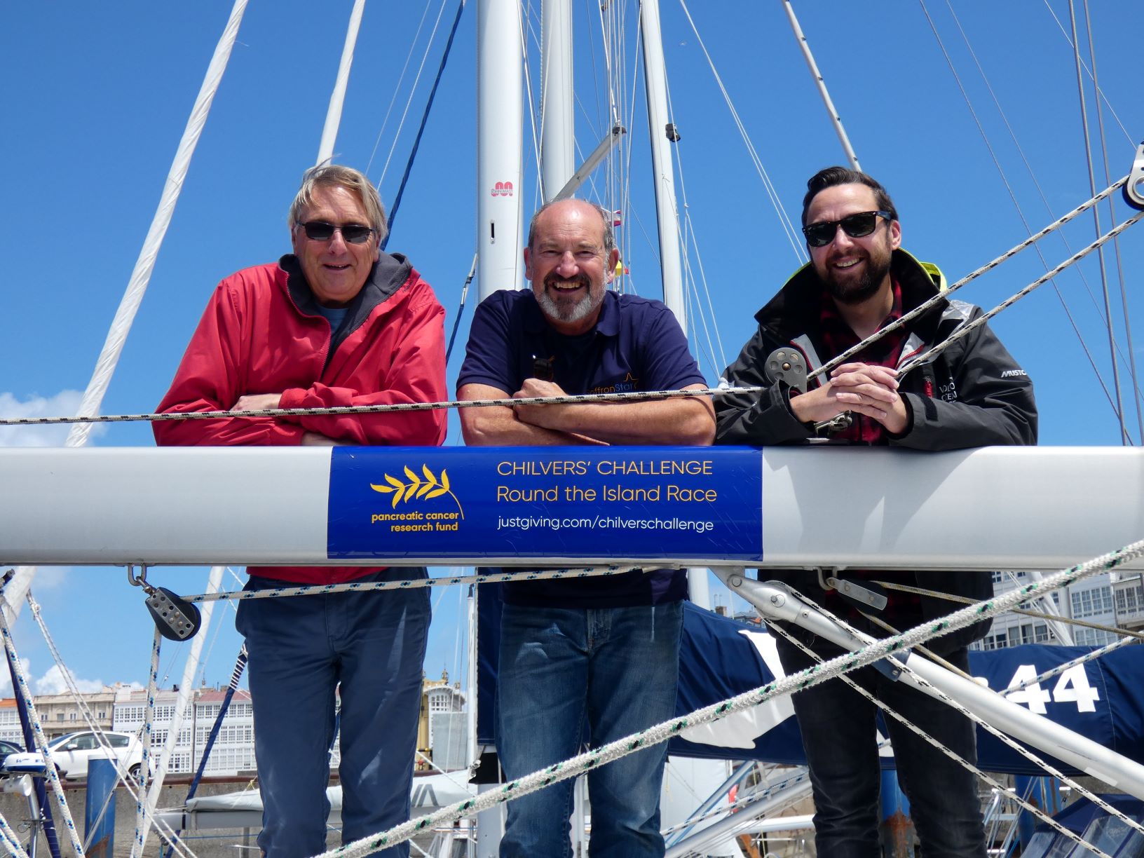 David Harper, John Digby and Paul Stewart on board the Saffron Star.