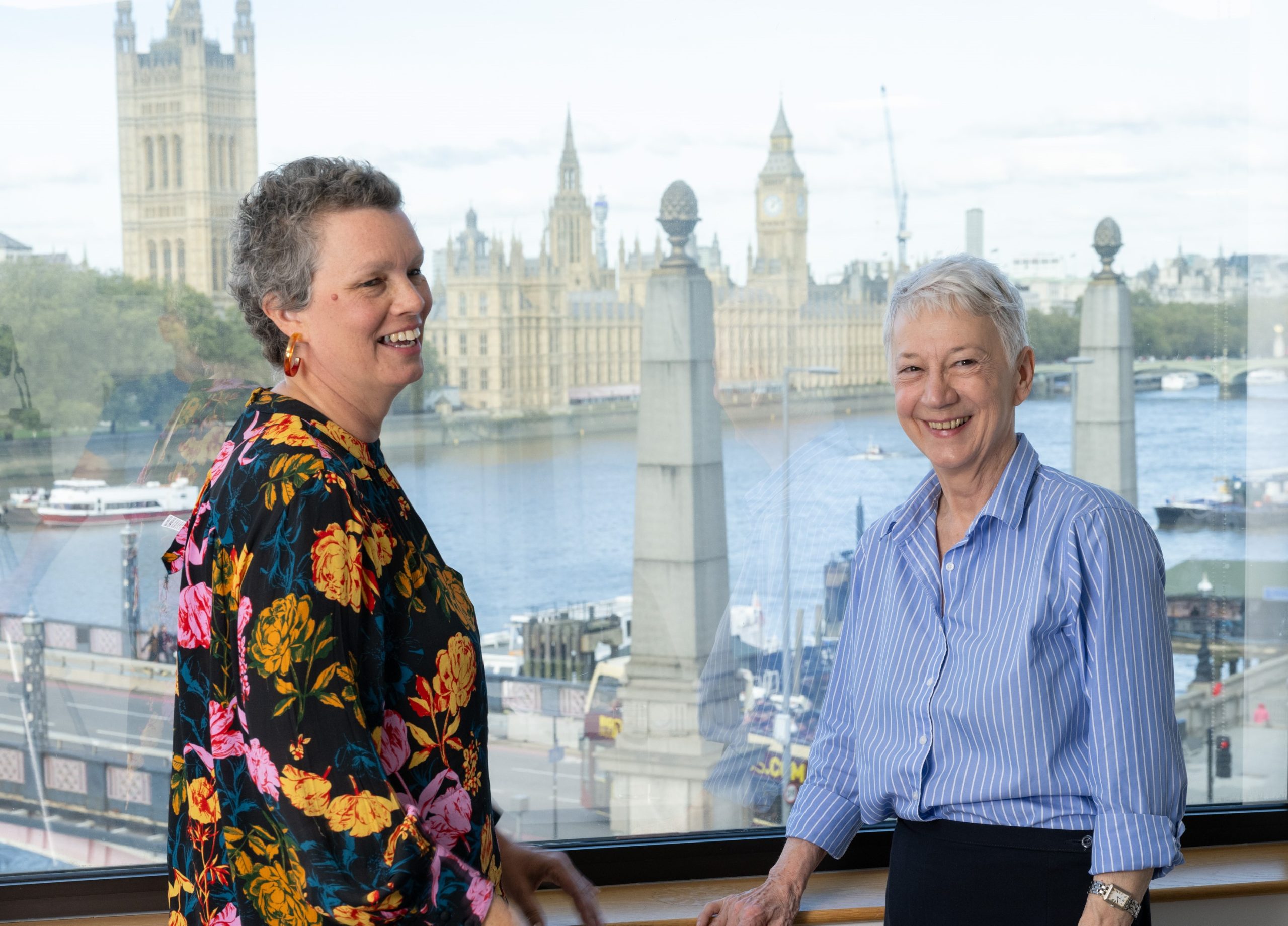 Pancreatic Cancer UK CEO Diana Jupp (left) with PCRF CEO Maggie Blanks